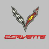 Car logo chevrolet corvette embroidery pattern album