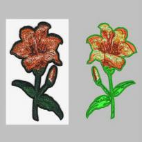 Flower applique embroidery pattern album