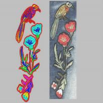 Pretty flower pin flower bird embroidery pattern album