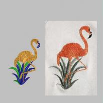 Crane flamingo embroidery pattern album