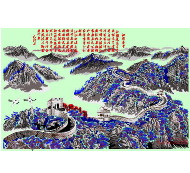 Wall covering the great wall embroidery pattern album