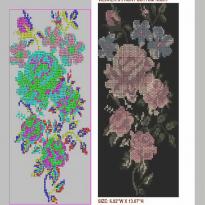 Cross stitch roses embroidery pattern album