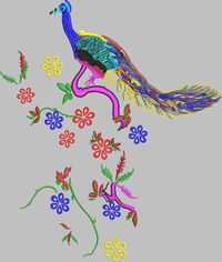 peacock embroidery pattern album