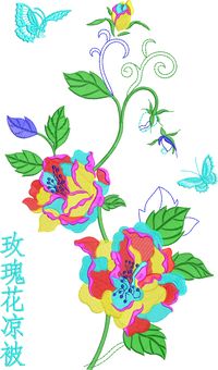 Rose flower embroidery pattern album