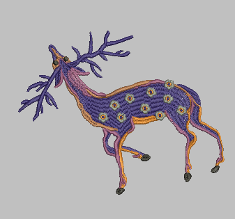 Deer embroidery pattern album