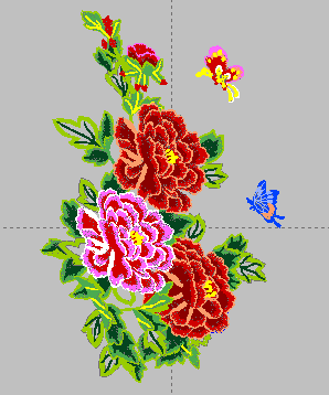 Peony flower, beautiful flower, cheongsam embroidery pattern album