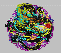 Dragon King Round embroidery pattern album