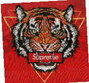 Tiger tiger male tiger head superme embroidery pattern album