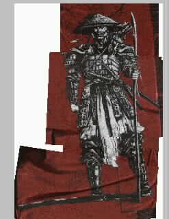 Characters Blade War God Anime Ronin Samurai embroidery pattern album