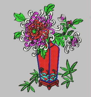 chrysanthemum embroidery pattern album