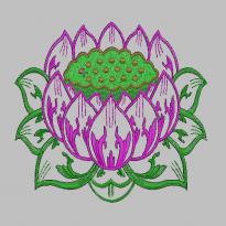 Buddha lotus embroidery pattern album