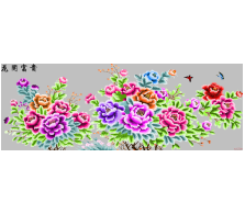 Wall covering flowers blooming wealth background wall embroidery pattern album