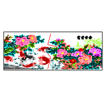 Carp fine-quality rich and honorable peony flower embroidery pattern album
