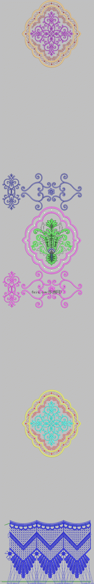 The curtain embroidery pattern album
