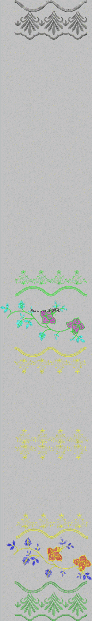 Window curtains embroidery pattern album