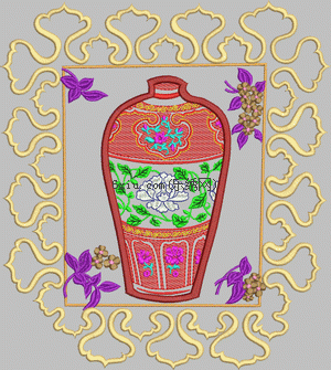 vase embroidery pattern album