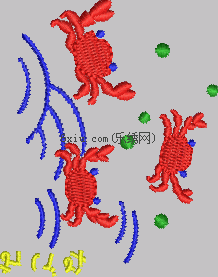 Crab embroidery pattern album