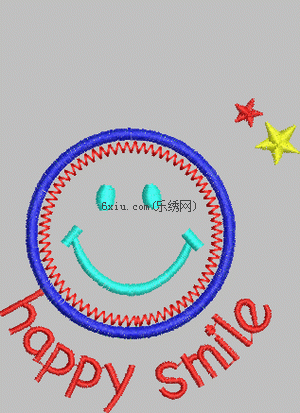 Smiling face embroidery pattern album