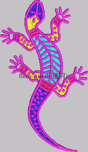 gecko embroidery pattern album