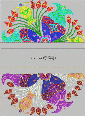 Carp Chinese wind embroidery pattern album