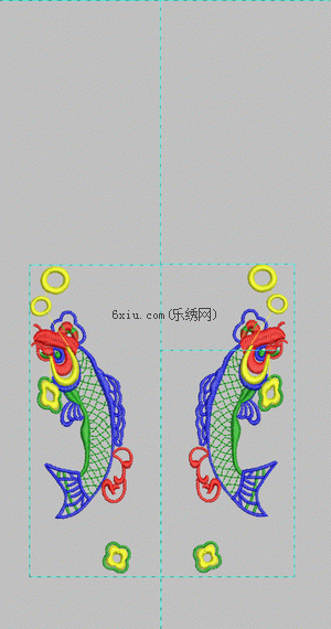 Carp Chinese wind embroidery pattern album