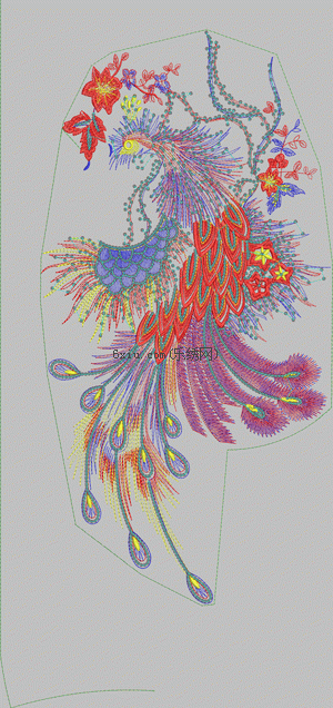 Sequins phoenix embroidery pattern album