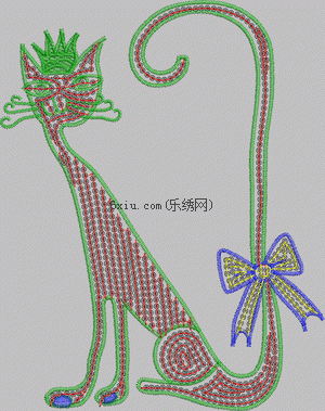 Cat beads embroidery pattern album