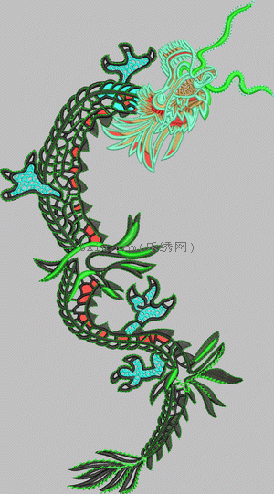 Women's dragon embroidery pattern album