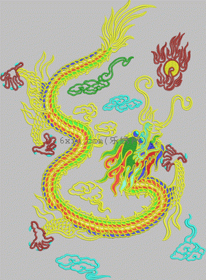 Women's dragon embroidery pattern album