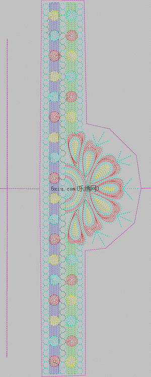 Decorative lines embroidery pattern album