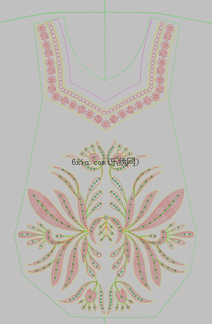 Collar chest embroidery pattern album