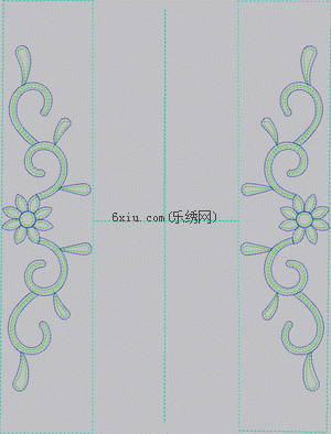 Simple curve embroidery pattern album
