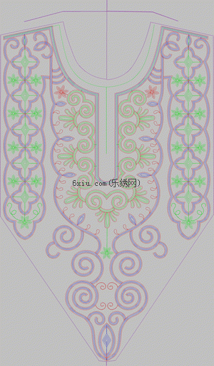 Collar complex embroidery pattern album