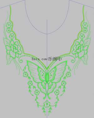 Butterfly collar embroidery pattern album