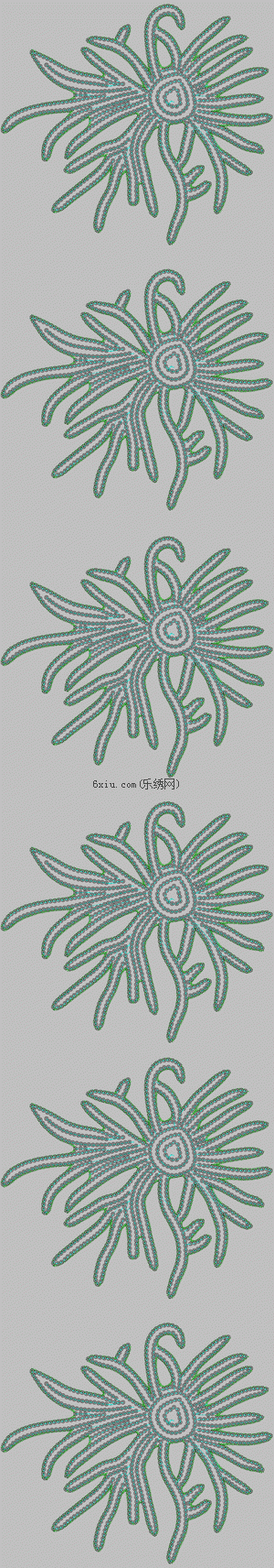 Bead curve embroidery pattern album