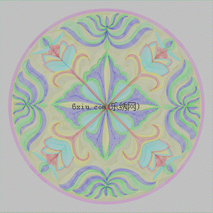 Decorative circle abstraction embroidery pattern album