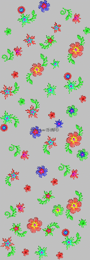 Floret arrangement embroidery pattern album