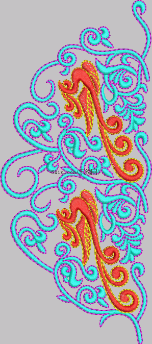 Auspicious curve embroidery pattern album