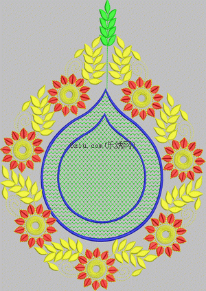 Abstract big flower embroidery pattern album