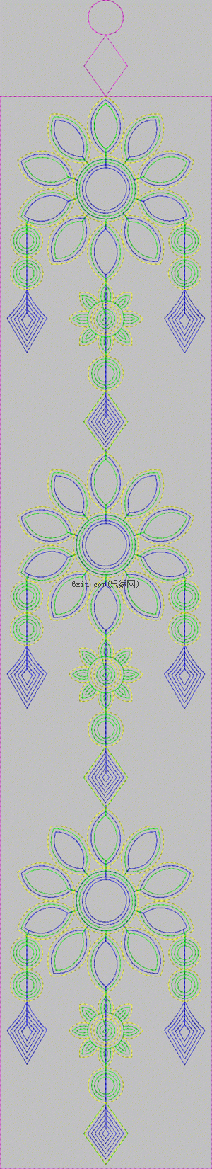 Geometry bar embroidery pattern album