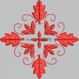 Symmetrical abstract flower embroidery pattern album