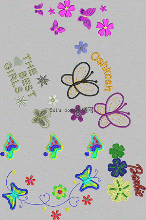 Butterfly boy embroidery pattern album