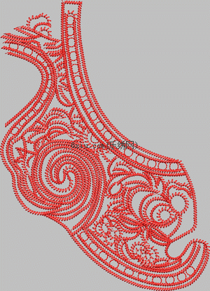 Abstract line shoulder embroidery pattern album