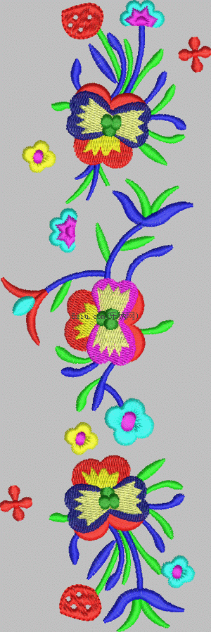 Simple floret embroidery pattern album