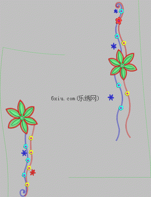 Simple child flower embroidery pattern album