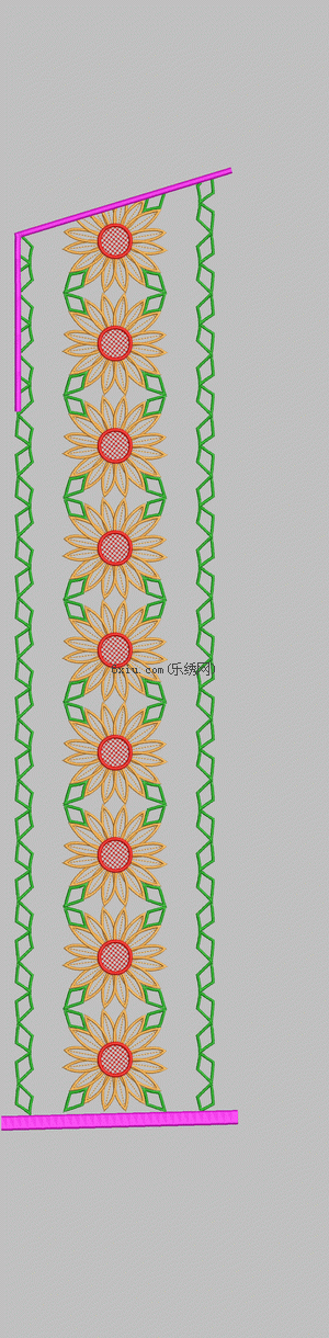 Sunflower Barcode embroidery pattern album