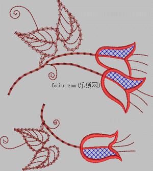 Tulip embroidery pattern album