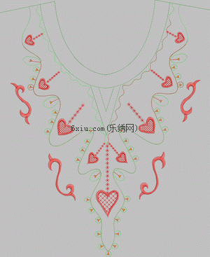 Collar beads embroidery pattern album