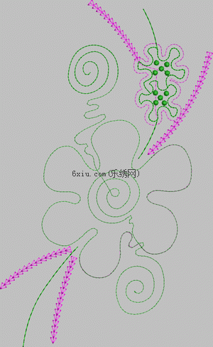 Flower curve embroidery pattern album
