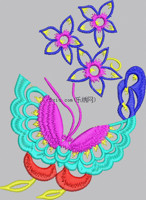 Butterfly embroidery pattern album